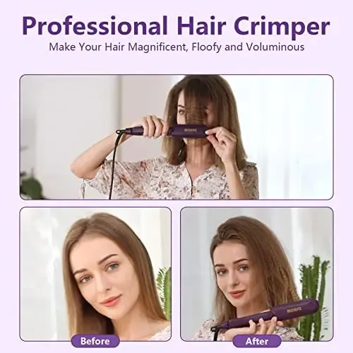 Crimpadora De Cabello De Hierro Dshow, Ondas Definidas Púrpura.