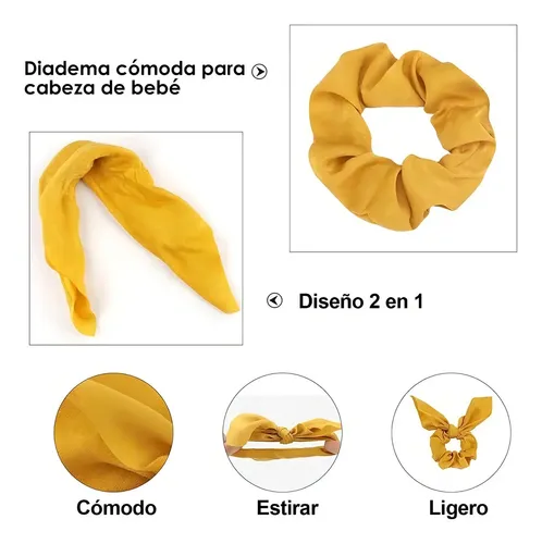 Lazo Elástico Para El Cabello Xz Satén Homechi 12 Colores Ca
