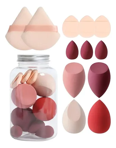 Esponja De Maquillaje En Polvo 12 Piezas Beauty Blender Con