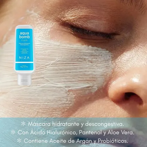 Niza Mascara Hidratante Descongestiva Aqua Bomb Mask 90g Todo Tipo De Piel