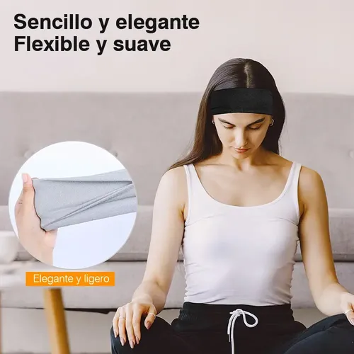 8 Cintas Cabello Elástic Tejido Mixto Deport Yoga Multicolor