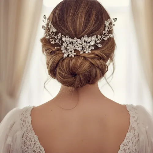 Cxrb Diadema Nupcial Con Flores Y Perlas – Elegancia Para Cb