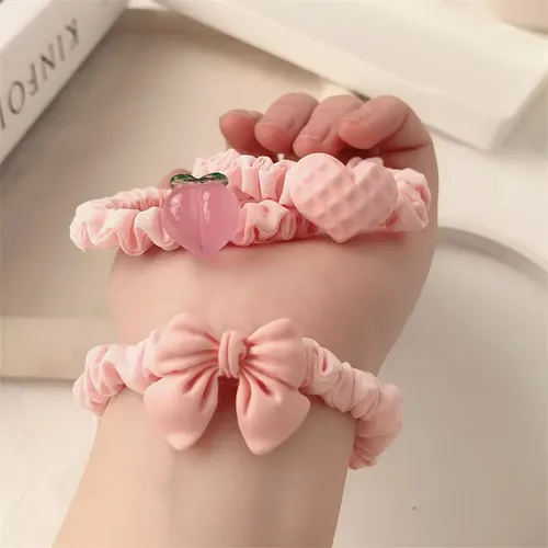 Diadema De Pelo Rosa Linda Para Niña Con Elástico