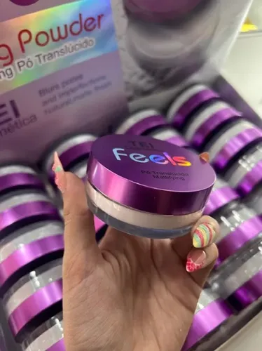 Polvo Traslúcido Tei Feels Matificante Con Borla 6grs Nuevo!