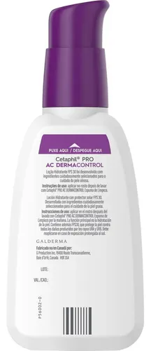 Loción Hidratante Facial Cetaphil Pro AC Dermacontrol SPF 30 para Piel Grasa 118ml