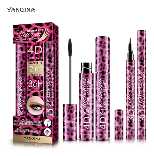 Set De Rímel 2 En 1 Red Leopard, Rizado A Prueba De Agua