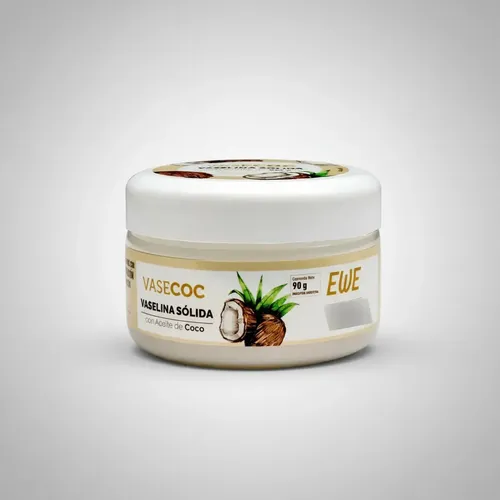 Vasecoc Ewe Vaselina Solida Con Aceite Puro De Coco 90g