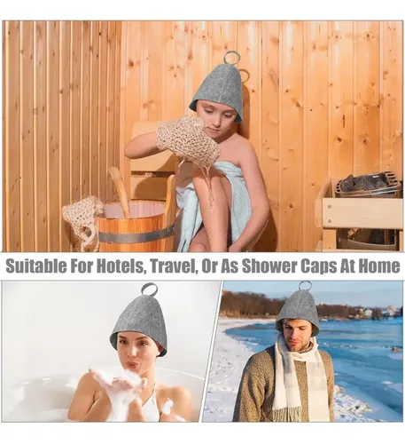 Gorro De Ducha Anticalor For Sauna, Lana Gruesa, Turbante P