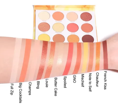 Paleta De Sombras Con Glitter 12 Colores
