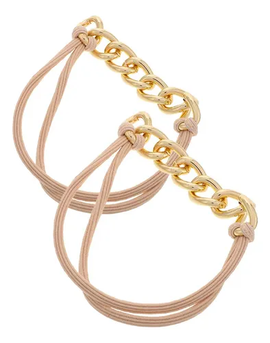 2 Cintas Doradas Para El Pelo, Pulseras Elásticas Para El Pe