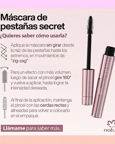 Máscara De Pestañas Natura Una Secret K I T Regalo!