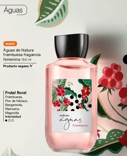 Natura Aguas Frambuesa Edt Colonia Femenina 150 Ml Sin Spray