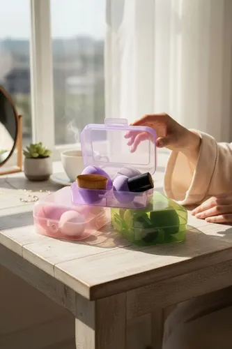Set De Esponjas Blender Con Estuche- Ideal Para Base Y Corre