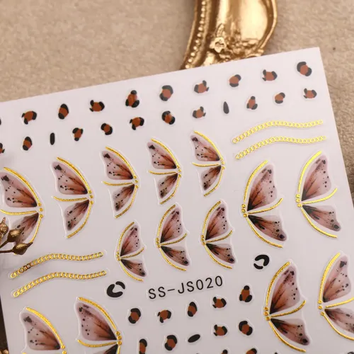 Prima 4 Piezas Calcomanías For Uñas Diseño Mariposa 4pcs