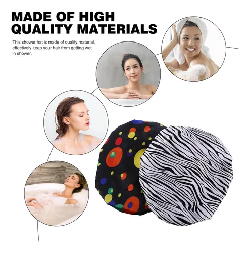 Gorros De Baño Creativos De Satén De Doble Capa, 2 Unidades As Shown