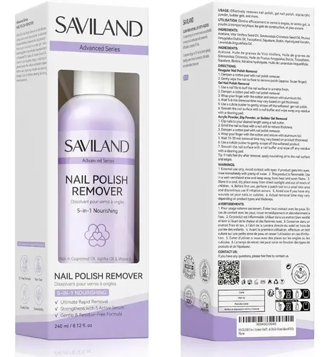 Removedor De Esmalte Acetona Saviland 240 Ml