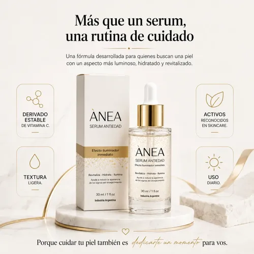 Pack X2 Serum Vitamina C Niacinamida Ácido Hialurónico Ànea