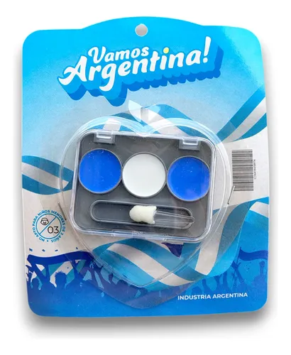 Pintura/maquillaje Celeste Y Blanca Mundial Seleccion