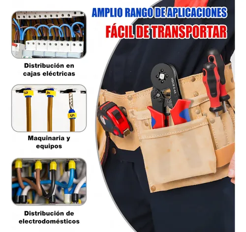 Pinza Prensadora Con Trinquete Hsc8 64a Para Terminales De