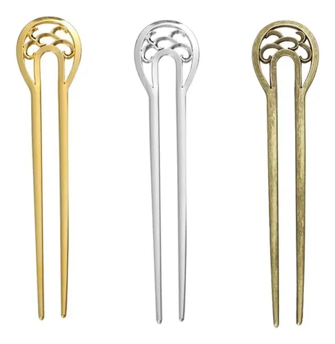 Pinza De Cabello Metálica En Forma De U Para Peinados