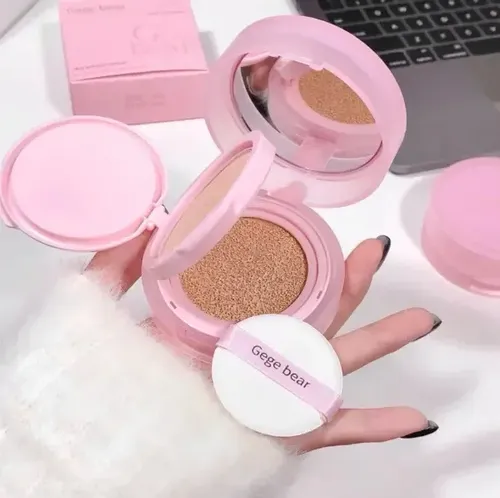 Gege Bear Base Maquillaje Y Polvo Compacto Air Cushion Tono 01