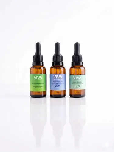Kit Facial Profesional VIVA Skin Care Ácido Glicólico Salicílico y Niacinamida