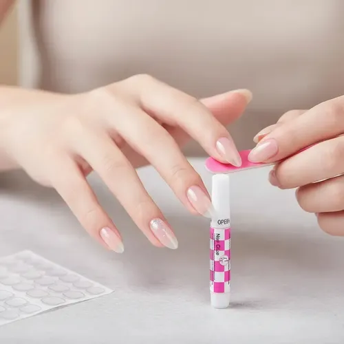 10 Kit Instalación De Uñas Postizas – Con Pegamento Liquido Kit Para Uñas Postizas