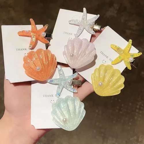 Pinzas For El Pelo De Princesa Con Forma De Concha De Mar *