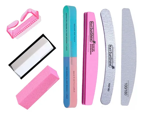 Kit Lima Para Uñas Profesionales Esculpidas Semipermanentes