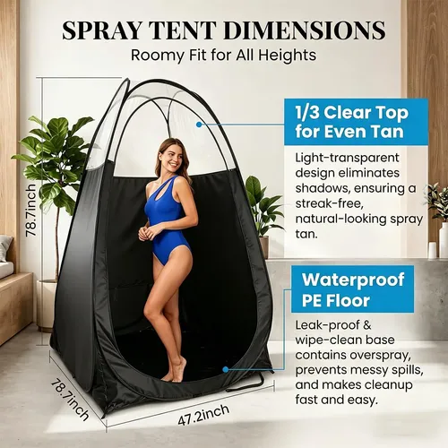 Tienda De Campaña Plegable Spray Tan Lifory, Portátil, Con V