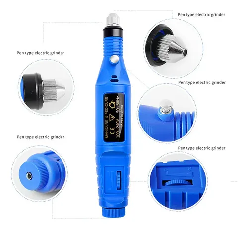 Kit De Lima Eléctrica Portátil Para Uñas Con Accesorios