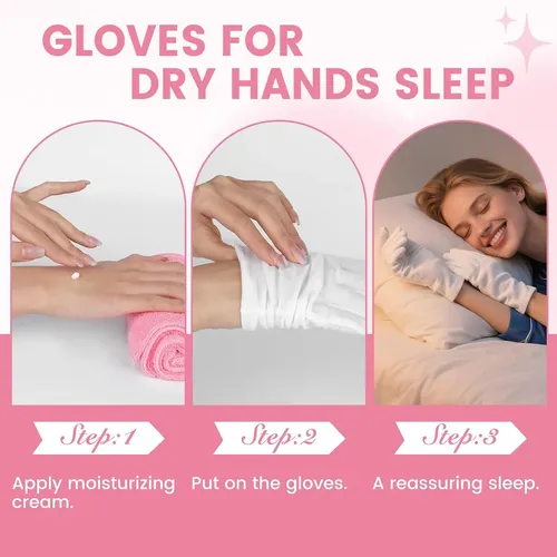 Guantes Algodón Blancos Hidratantes Para Piel Seca 20 Pcs