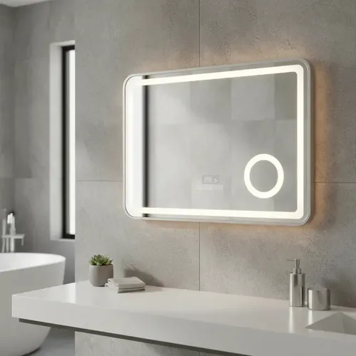 Espejo Led Baño Rectangular 50×70 Bluetooth Desempañador