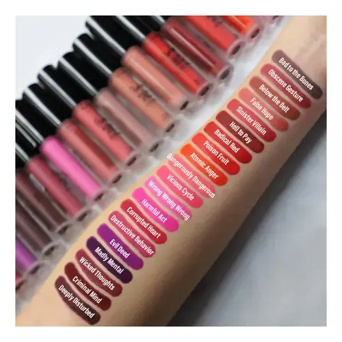 Labial Líquido Rude Cosmetics Notorious Rich Larga Duración Tono Obscene Gesture Acabado Mate
