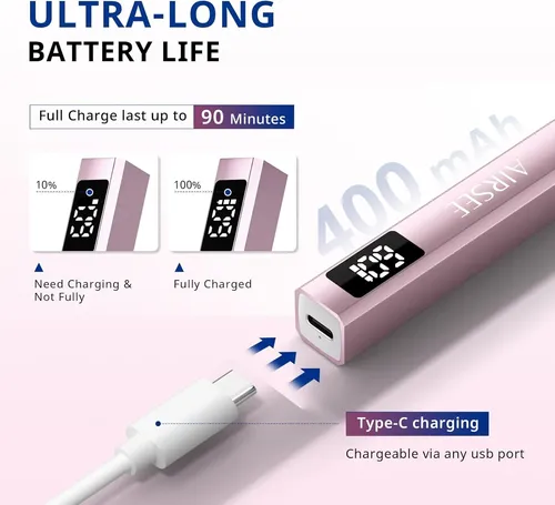 Lámpara Uv Portátil Recargable Rosa Para Uñas Gel