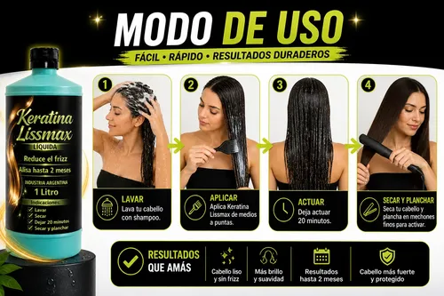 Keratina Líquida Lissmax 1l Antifrizz Y Brillo