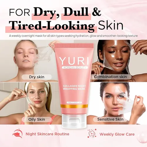 Mascarilla De Noche De Colágeno Yuri Mascarilla Facial Hidra