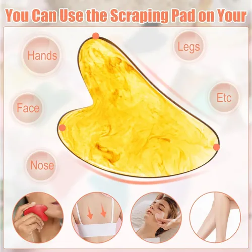 Set 24 Gua Sha Corazón Colores Masaje Facial Y Corporal