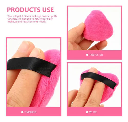 Polvo Suelto De Maquillaje En Forma De Corazón Puff Beauty,