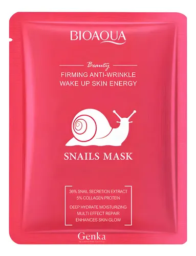 Mascarilla Facial Reafirmante Antiarrugas Caracol Bioaqua Tipo de piel Madura