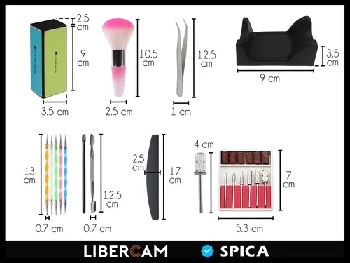 Set Torno De Uñas SPICA S-320 Manicura Pedicura Manos Pies Color Blanco