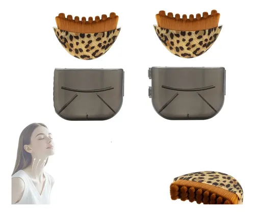 X 2 Brochas Contorno Facial Linfático Masaje Drenaje