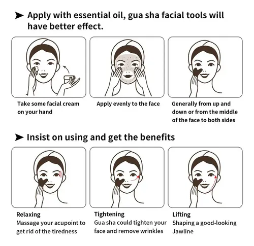 Herramientas Faciales Gua Sha Fuiyoocen, Piedra Guasha De .