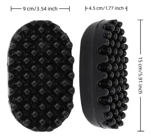 Pincel De Peinado Curl Sponge Hair Twist Sponge, Negro