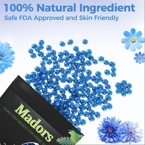 Madors Cera Dura Beads Azul 1 Lb Kit + 10 Varillas