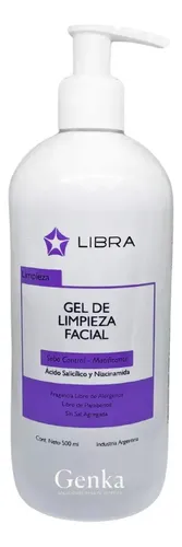 Gel Limpiador Facial de Libra para Piel Grasa, Control de Sebo 500 mL