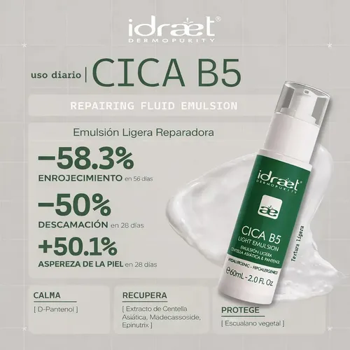 Emulsión Ligera Reparadora Cica B5 X60 Idraet Todo Tipo De Piel Día/noche
