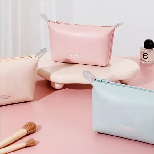 T**x Bolso De Maquillaje De Cuero Suave, Bolso Mini Dx **