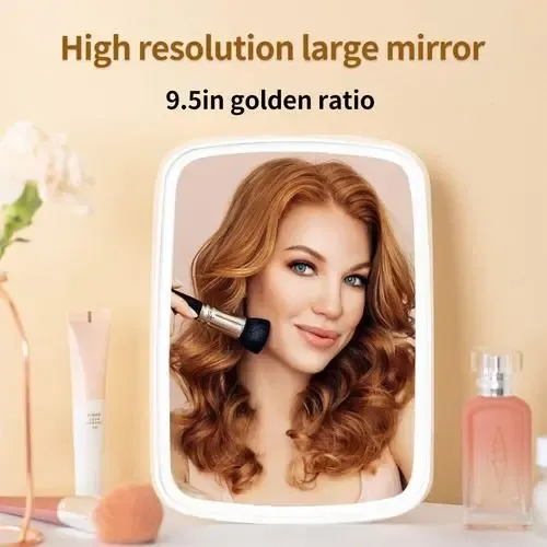 Espejo De Maquillaje Luz Led Con Soporte Touch Usb 3 Modos
