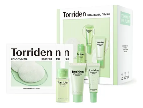 Kit de Prueba Skincare Torriden Balanceful Cica 4 Pasos Vegano